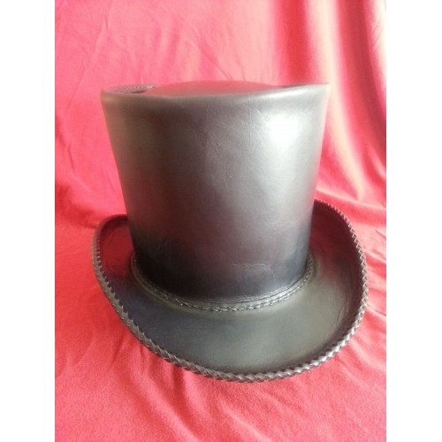 2015 FASHION Hand Made Leather Top Hat FOR MENS